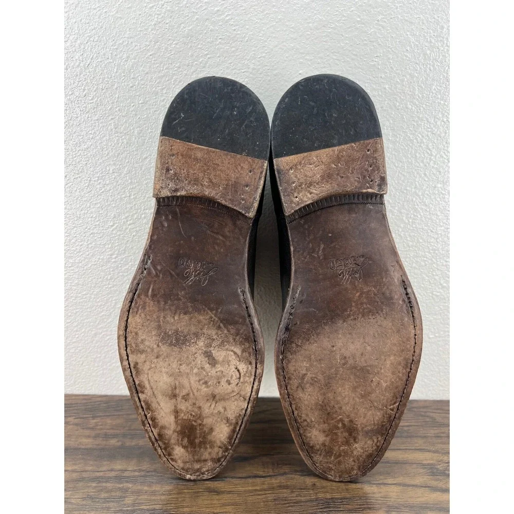 J&M 1850 Johnston & Murphy Italy Men's Dark Brown Leather Oxfords Dress 11M‎